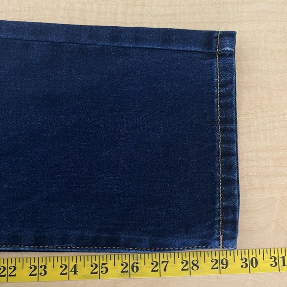 Encore Jeans Women Destroyed Dark Blue Denim Jeans Size 9 High Rise Straight NWT - Picture 12 of 14